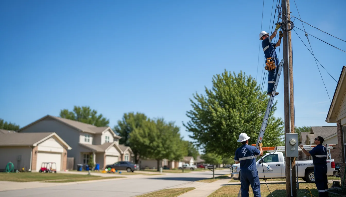 Residential electrician providing installation services in Mulberry, KS